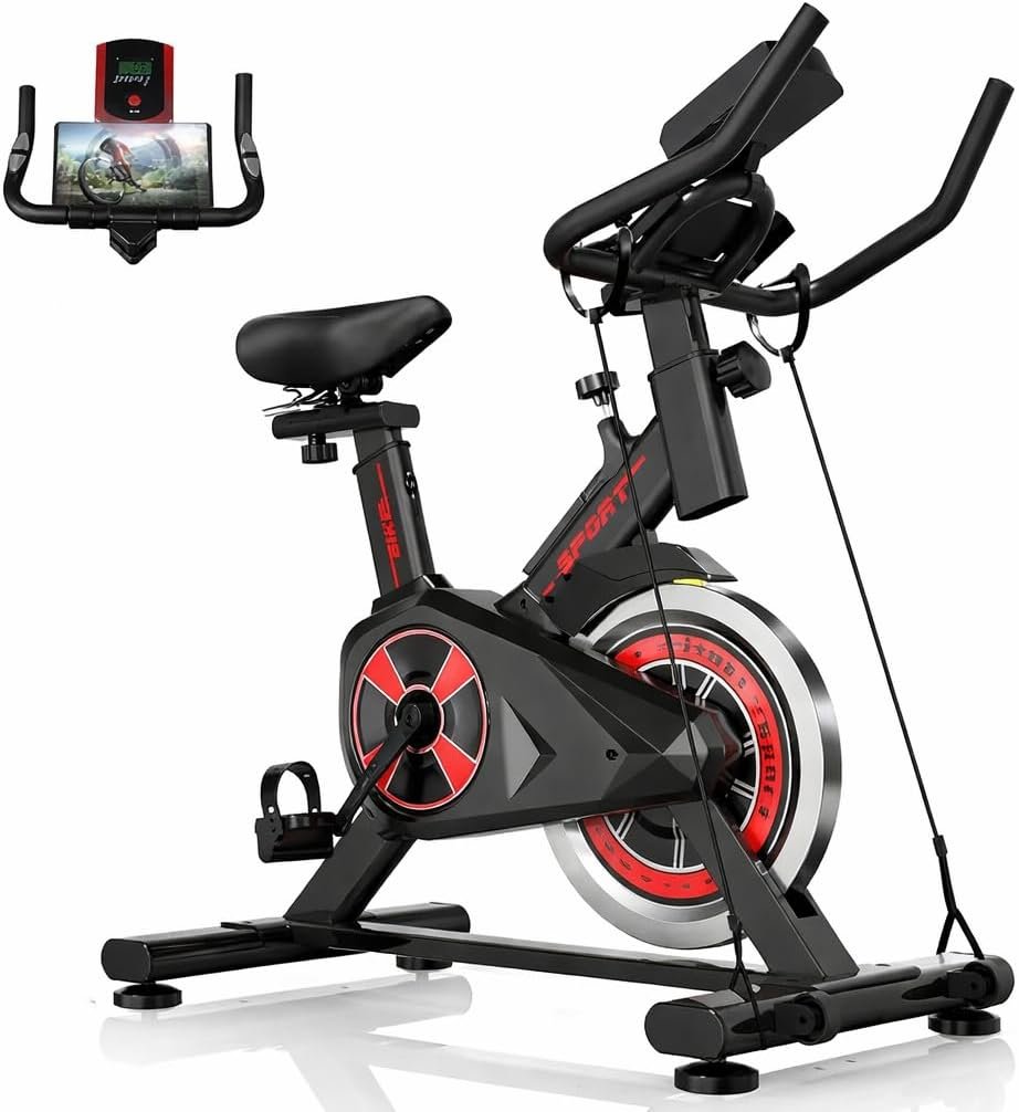 Vista frontal da Bicicleta Ergométrica Spinning Avelã Fit